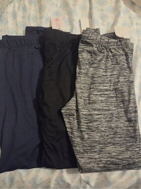 3-Pack Lounge Leggings - Navy, Black & Gray